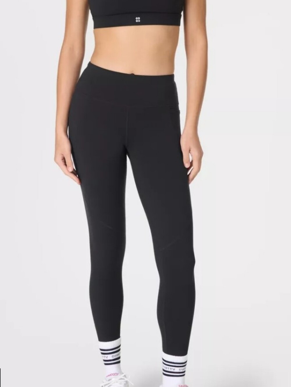 Sweaty Betty Super Power 7/8 Leggings Black US 12 High Rise Running Workout